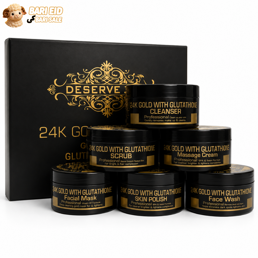 24K Gold Facial Kit with Glutathione –(300ml)
