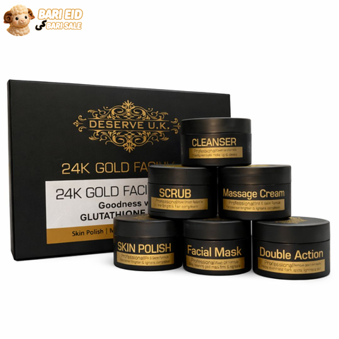 24K Gold Facial Kit with Glutathione  (100ml)